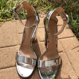 Gianvito Rossi | Shoes | Silver Gianvito Rossi Block Heel Sandals | Poshmark